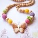 Crochet Mommy / Teething Necklace butterfly
