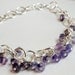 Amethyst bracelet - beaded chainmaille - purple bracelet - chainmaille bracelet - February birthstone - charm bracelet - fringe bracelet