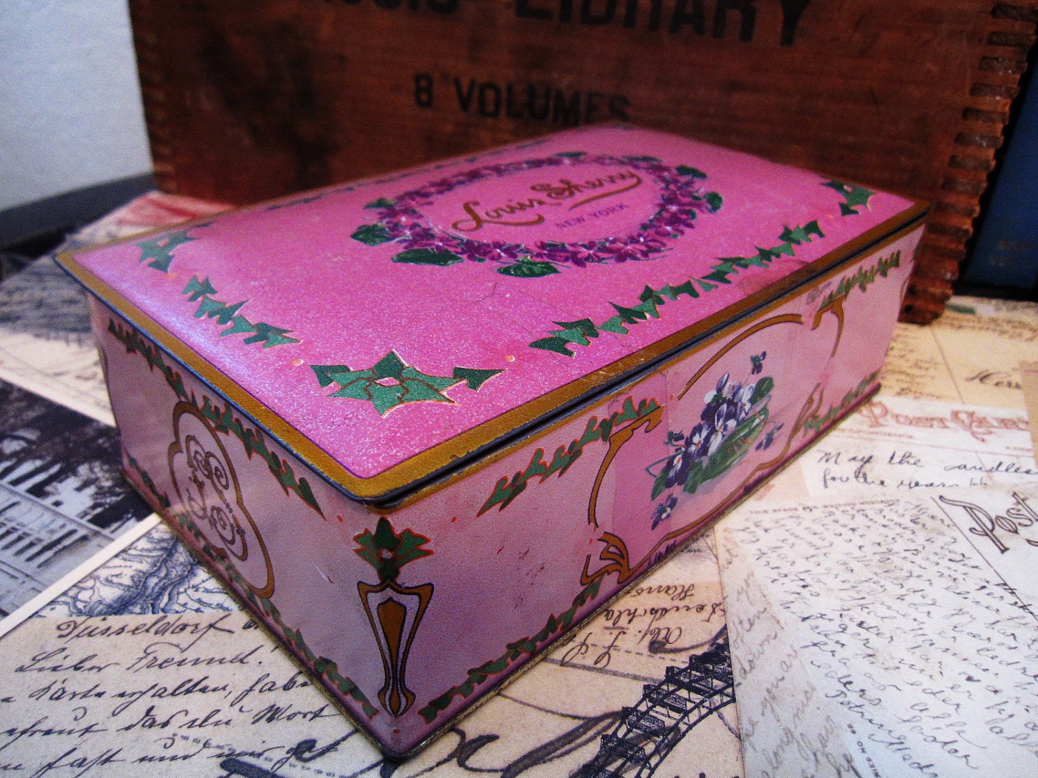 Items similar to Vintage Collectible Louis Sherry New York Candy Tin Box- Custom Order- 29oz ...