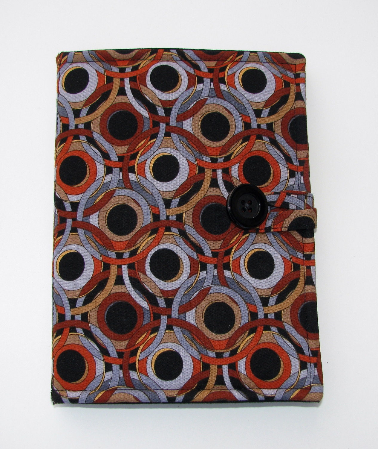 eReader Cover, Kobo Vox Cover, Kobo Touch Cover, Kindle Cover, Kindle Fire HD Cover, Kindle Touch Cover - Book Style- Circles in Brown