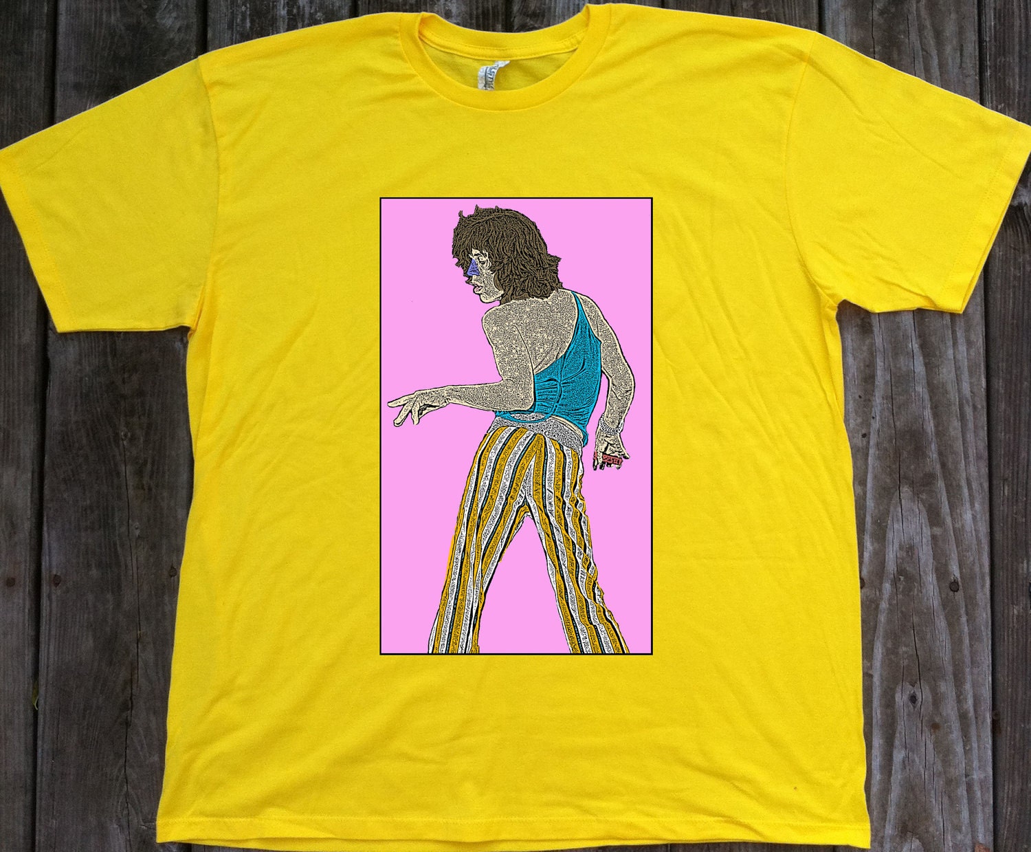 Mick Jagger Rolling Stones Men's Alstyle Tee Shirt Culture Cloth Zinc Collection