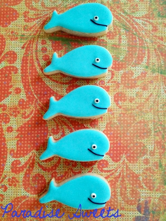 Baby Whale Sugar Cookies - 1 Dozen
