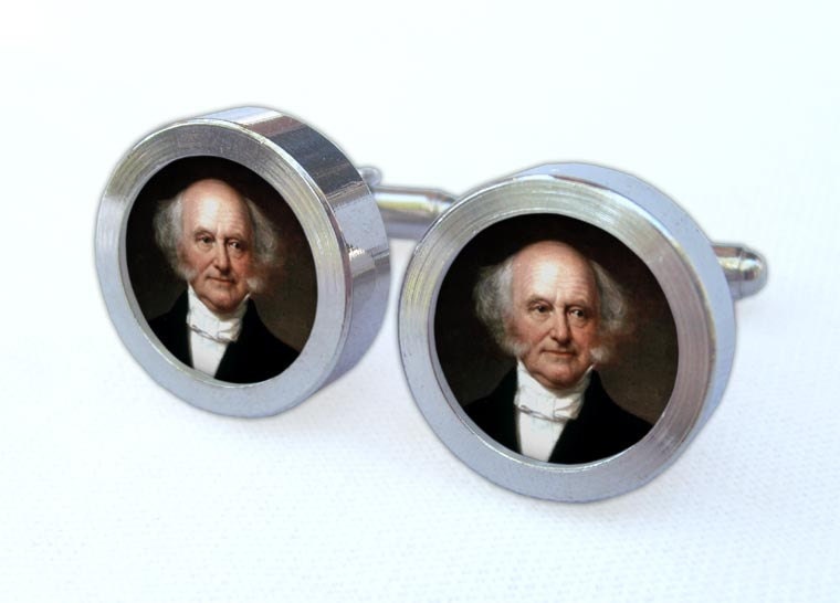 Martin Van Buren Presidential Cufflinks -- U.S. Political Gift for wedding, groomsmen, and university graduation