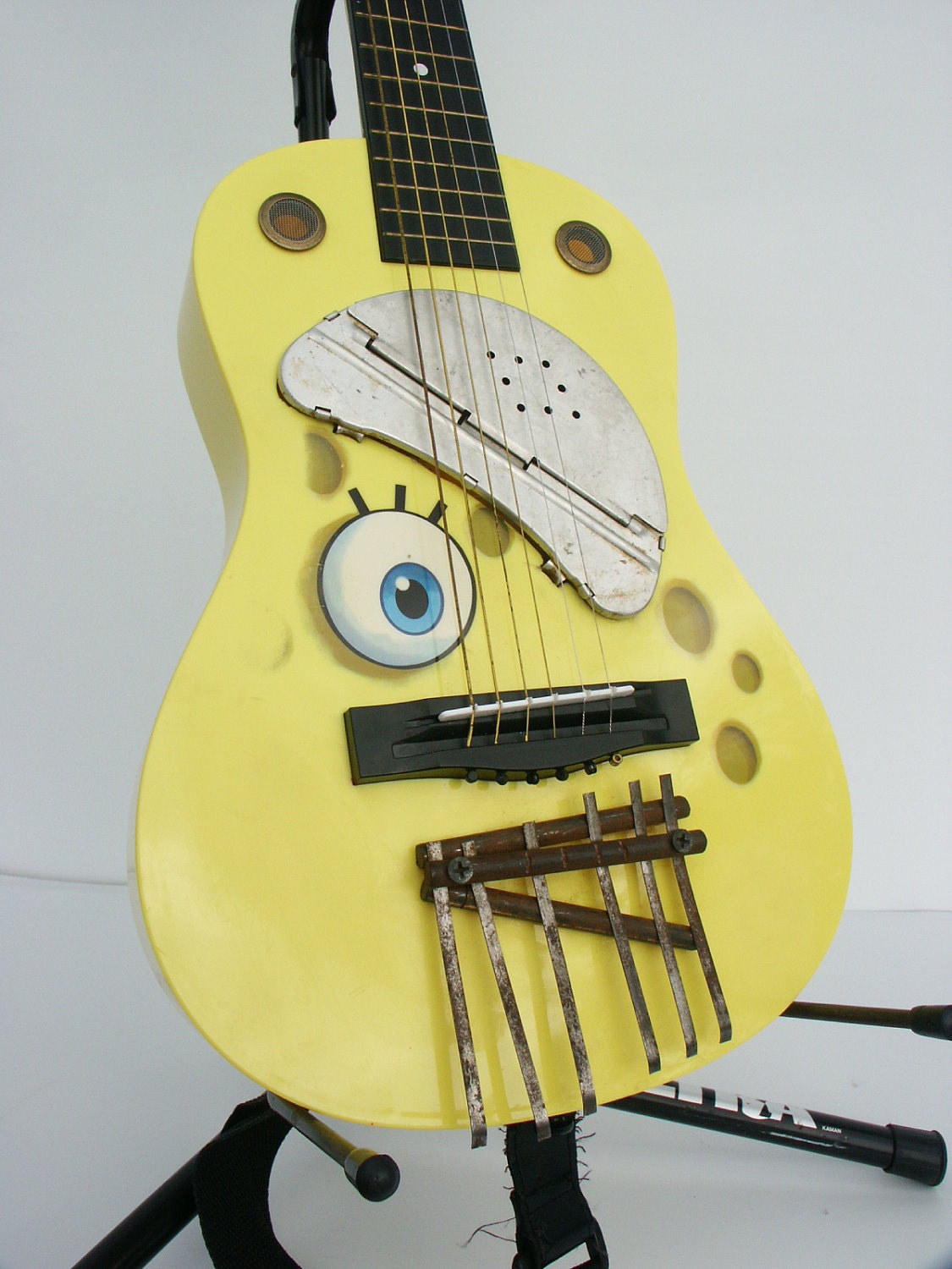 Sponge Bod Guitar Kalimba Electric Acoustic Ooak Handmade Custom