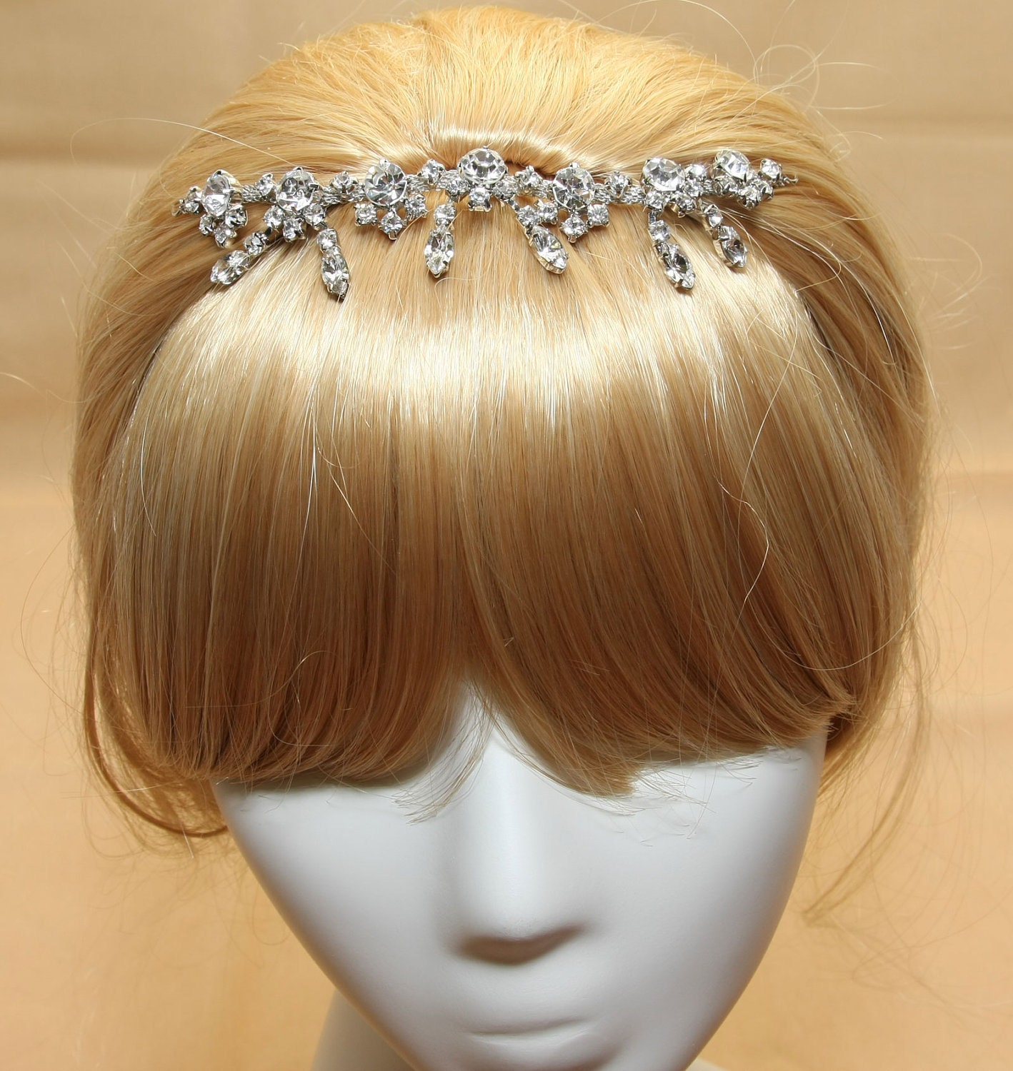 Forehead band headband Jewelry Rhinestone Crystals by BlingGarden