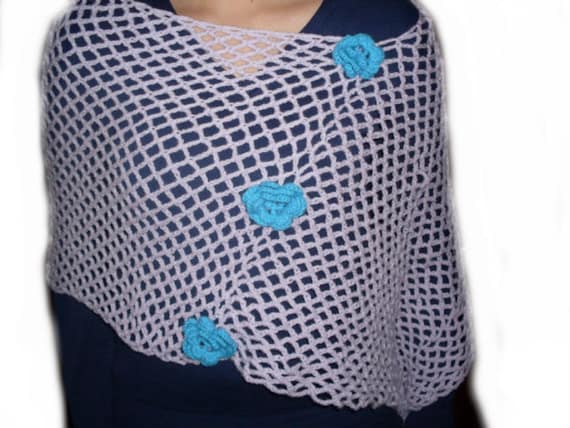 Handknitted Lacy Shoulder Shrug, Every Season, Shawl