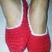 Red Healthy Booties Home slippers Dance classic yoga sexy hygienic light Naturel Silk cashmire crochet