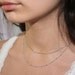 SALE Boli Shah: Labradorite and gold necklace, 2 gold fill chains necklace with a bar of labradorite rondelles