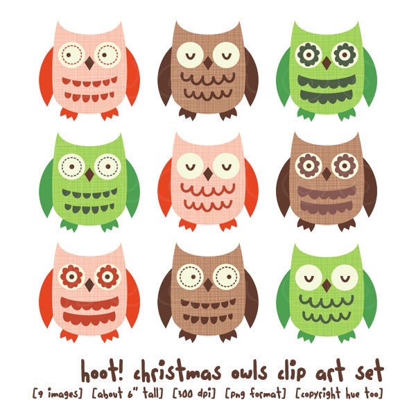 christmas owl clip art free download - photo #16
