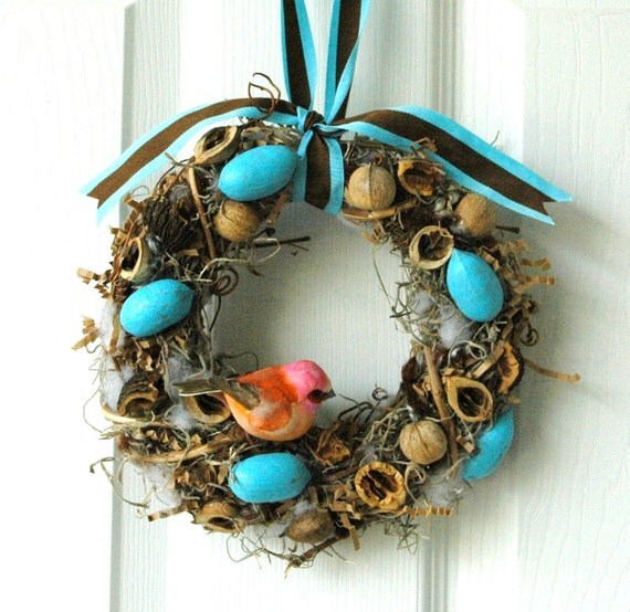 Spring Songbird Wreath: 6" Mini-Hickowreath