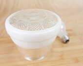 Cone shaped, porch light cover w/ diamond pattern design