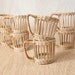 Wicker Woven Coasters, Cup Holders w/ handles (set of 8)
