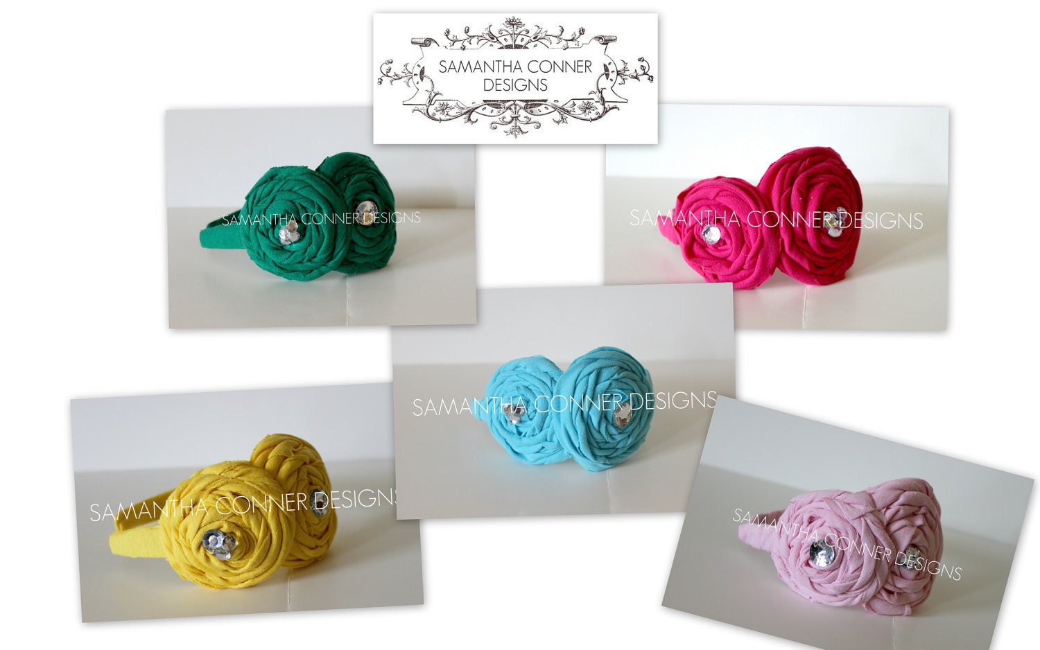 Rylee- Knit Rosette Headband- Lots of Color Choices