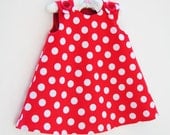 Red Polka Dot - Baby Girls Dress - Infant Dress Pattern - Baby Clothing - Disney World Dress - Toddler Girls - Girls Pattern -  3M to 4T