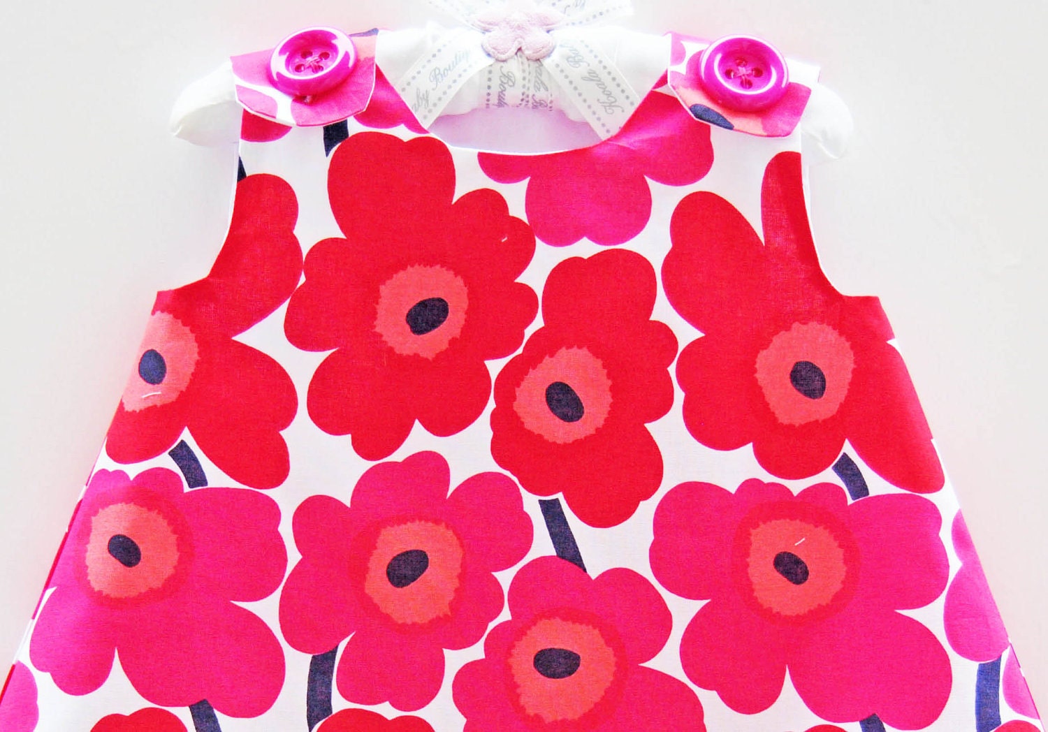 Marimekko Toddler Dress - Girls Dress - Baby Dress - Girls Dress Pattern - Gift Idea -  1960' Style - Vintage - 12M and 2T ONLY