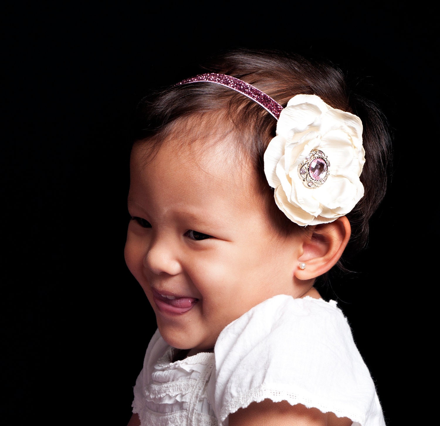Ivory Baby Headbands, Baby Girl Headbands, Toddler Girl Headbands, Vintage Inspired Headbands, Baby Girl Hair Accessories