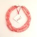 Chunky Coral Statement Necklace by Kluster. As seen on HGTV Blog. Cherry Quartz Necklace. Pink Necklace. Coral Wedding. Sterling Silver.