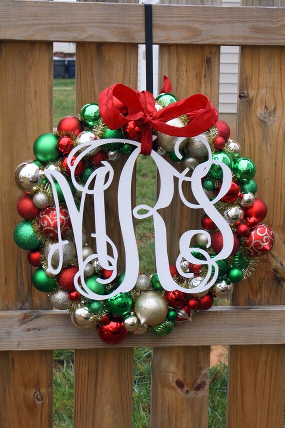 Medium (14") Wooden Monogram-Ready to Paint-Perfect for Spring Wreaths and more