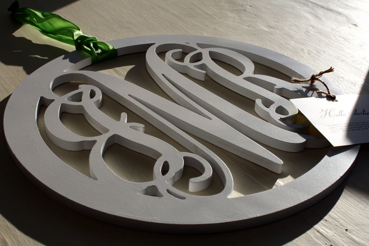 Unfinished "The Prep" Circle Large Wooden Monogram-Monogram your Home