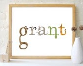 Baby Animal Name & Birthdate CUSTOM PRINT - 8x10