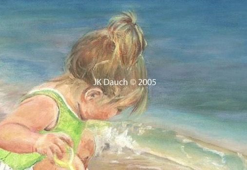 Original Oil Painting by Jamie Dauch a Michigan artist "THE STARFISH" 11x14 Giclee