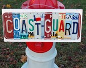COAST GUARD, OOAK License Plate Art, Custom Home Decor, Wall Hanging, Military Christmas gift