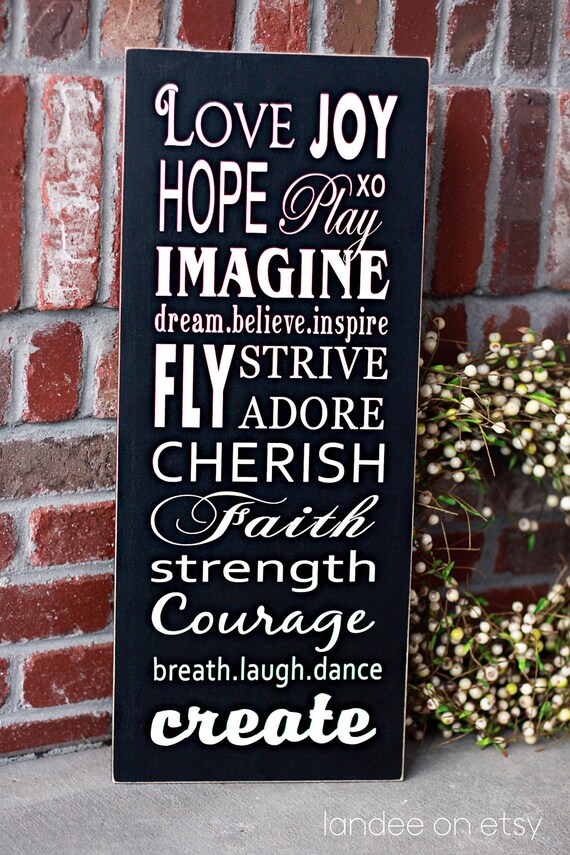Inspiring Words Subway Art - vinyl lettering only
