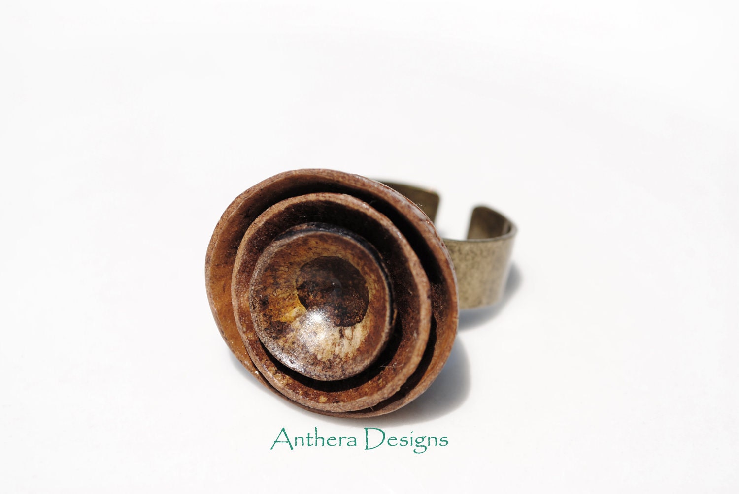 Unique Ring - Women -   Natural Jewelry - Organic  - Acorn - AntheraDesign