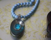 Resin Spoon Necklace: Shades of Blue