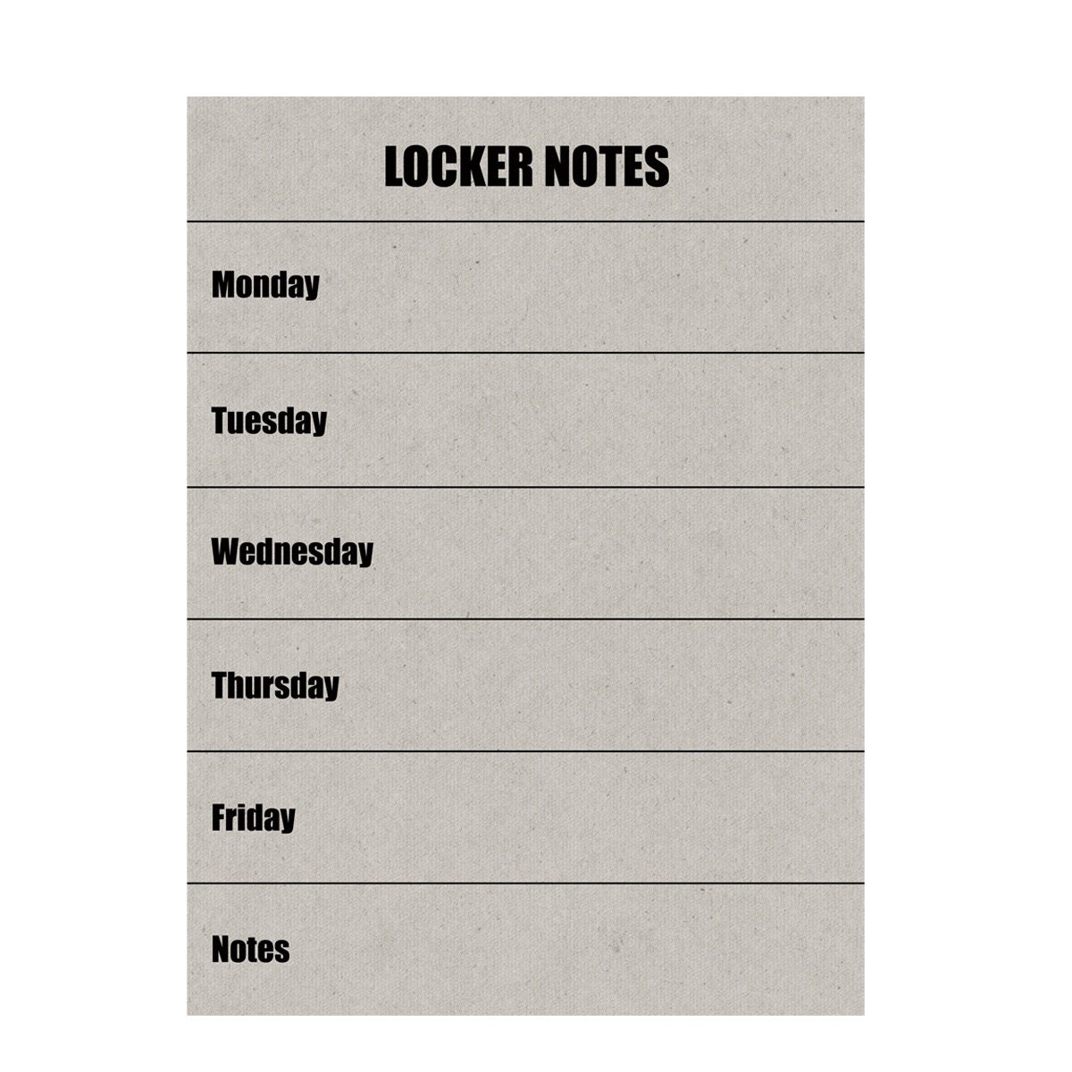 Locker Note Magnet for Boys.  Grey Color. Quantity 2.