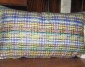 Sweet Plaid Pillow with Ruffled Edge
