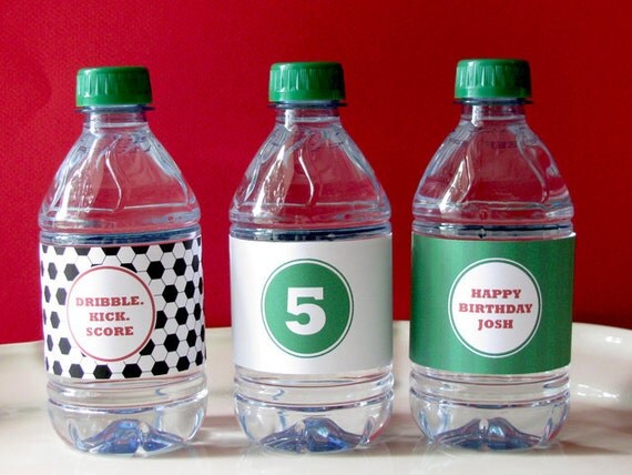 Soccer Birthday - Drink Wrap - Printable Party - Football birthday - Sports birthday - Boy Birthday - DIY Printable Il_570xn