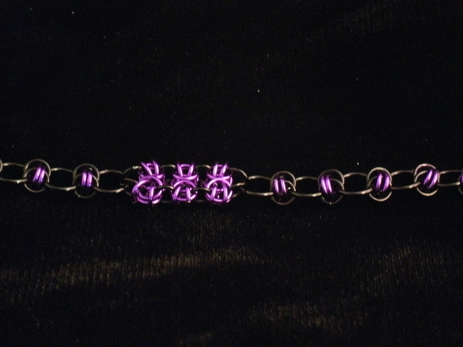 Celtic Knots Bracelet in Purple and Black