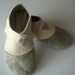 HERTTA -Home Slippers, felted wool fabric, Eco-friendly, Nordic design, FINLAND