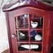 Curio Cabinet, Wall Shelf, Medicine Cabinet, Tropical Wood, Glass Front and sides, three shelves