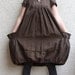 Eco friendly brown  linen dress - tunic