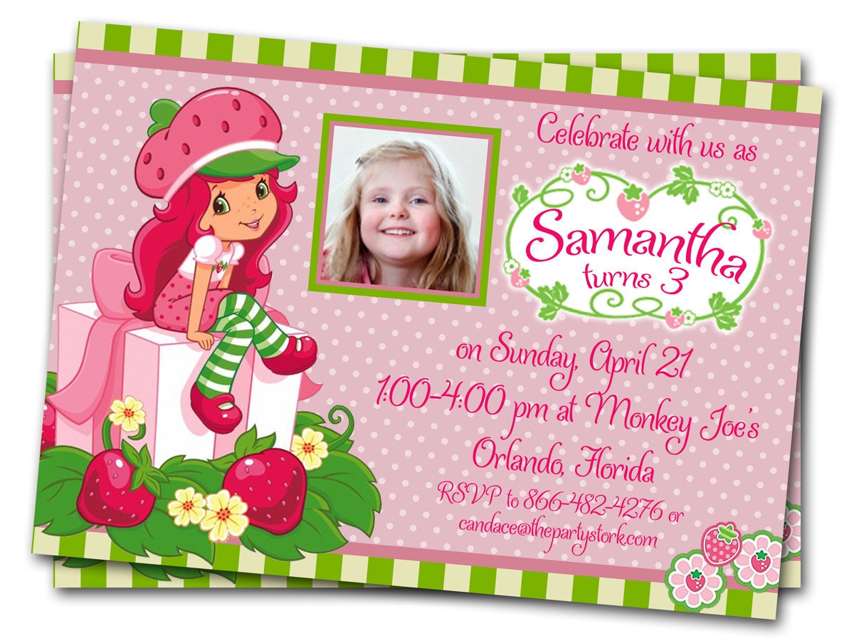 Strawberry Shortcake Birthday Invitations Printable Free