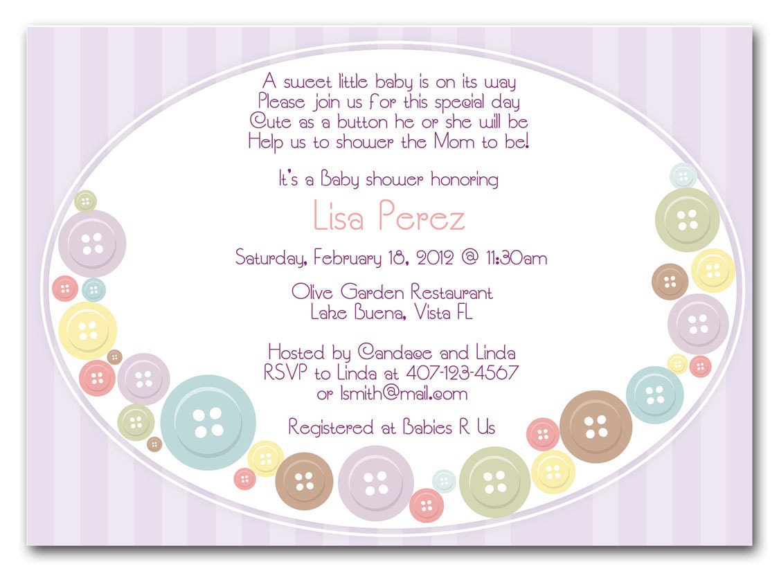baby invitation wording