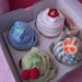 Onesie Cupcake Box Gift Set  - Baby Boy Cupcakes - Baby Cupcake - Unique Gifts...... 4 Onesies