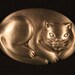 Vintage Brooch, J.J., Curled Up Cat, Just Reduced