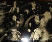 Farscape Crew Crichton Aeryn D'argo Moya Geekograph Limited Edition Metal Art