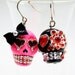 Skull in a-day is the day of the dead earrings stone ES0018