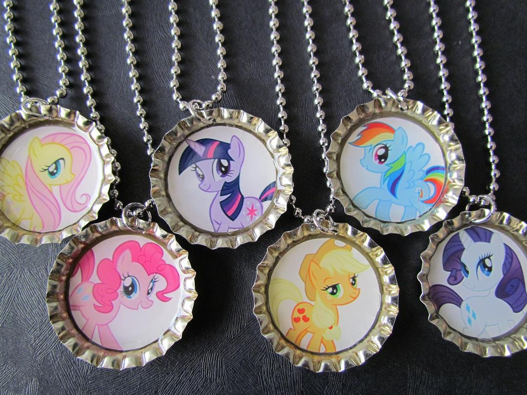 My Little Pony Bottle Cap Party favors (6) / add more for 2 dollars each