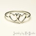 Handmade Jewelry - Ring - Two Hearts - Sterling Silver 925