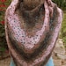 Woodrose Crochet Shawl Scarf lace wrap handmade mohair shawlette