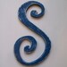 Distressed Wooden Letter S Wall Hanging 20" ANY Letter 11 Colors Choice of Font