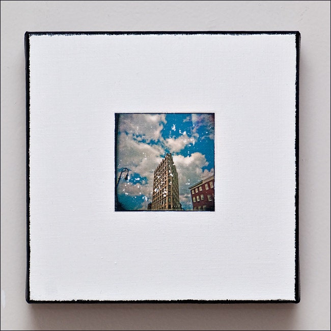 New York City Architecture Holga Photo on Canvas, mini