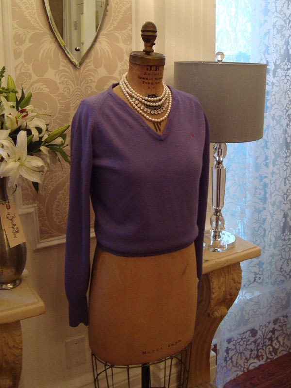 Designer Vintage Purple Christian Dior Logo Sweater
