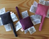 BABY Real Tag Toy / Soft Teething - Grey and Purple and pink / Soft fabric / 3 - 18 months
