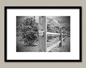 Rustic Fence 5X7 Fine Art Photography Print - Black and White B&W Silver Grey Gray Office Home Decor Wall Art Print